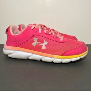 Girls UNDER ARMOUR Assert 8 Pink Running Shoes / Size 7Y